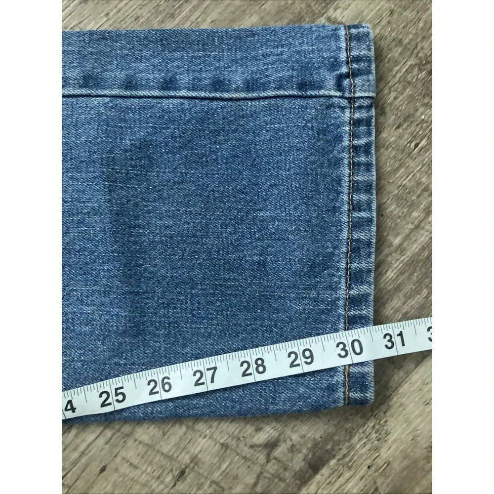 Levi's 505 Men's Blue Denim Jeans Straight Regular Fit Distressed Hole 34/30